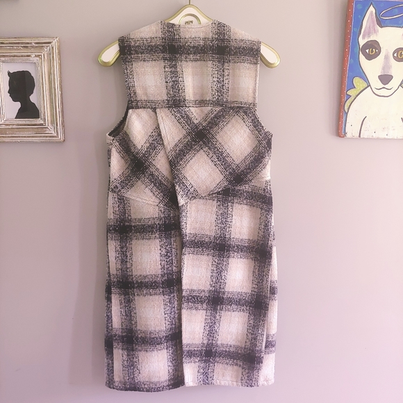 BCBGeneration Long Plaid Vest Size Small - Picture 8 of 16